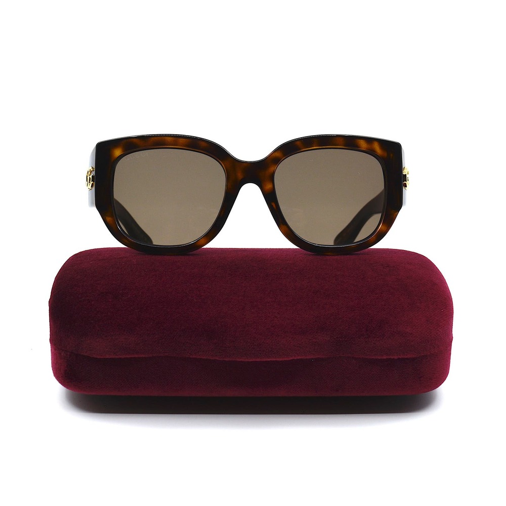 Gucci GG1599SA Havana Brown Sunglasses Women Authentic Italy New w/ Case - Picture 8 of 15